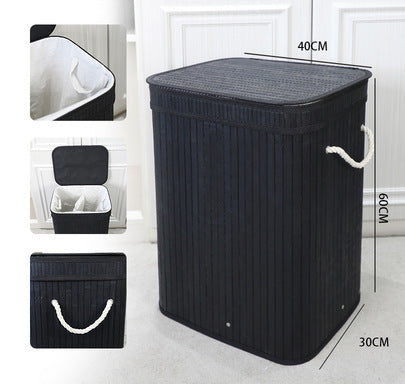 Dust-proof Laundry Basket Woven Dirty Laundry Storage Bucket