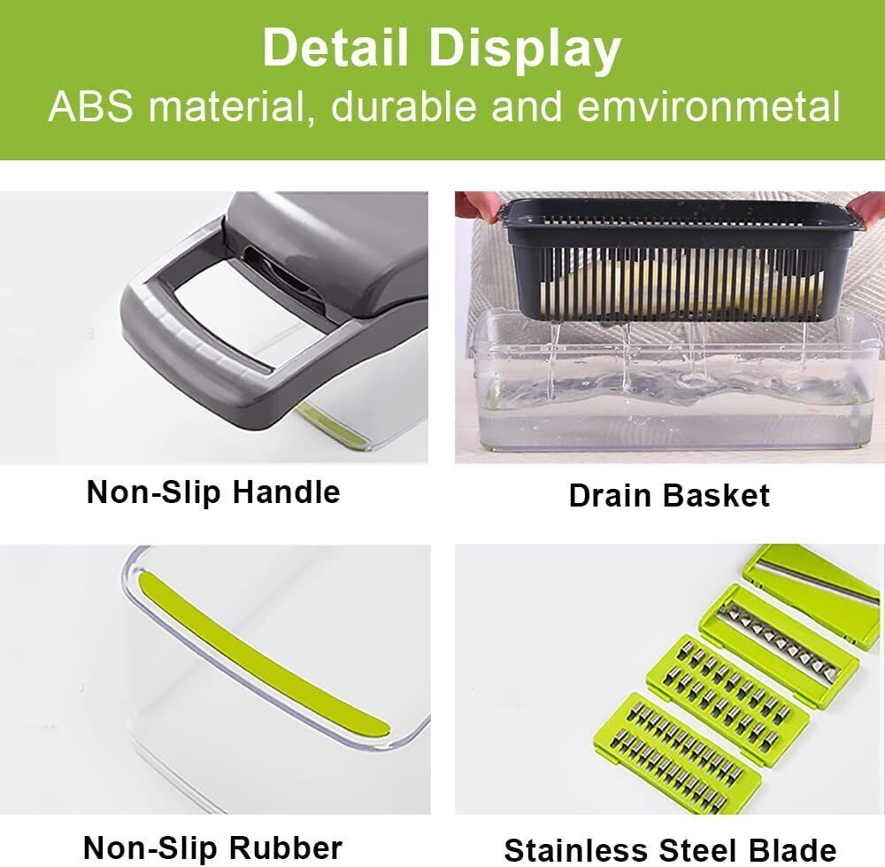 Effortless Cooking with 15-in-1 Vegetable Chopper & Slicer