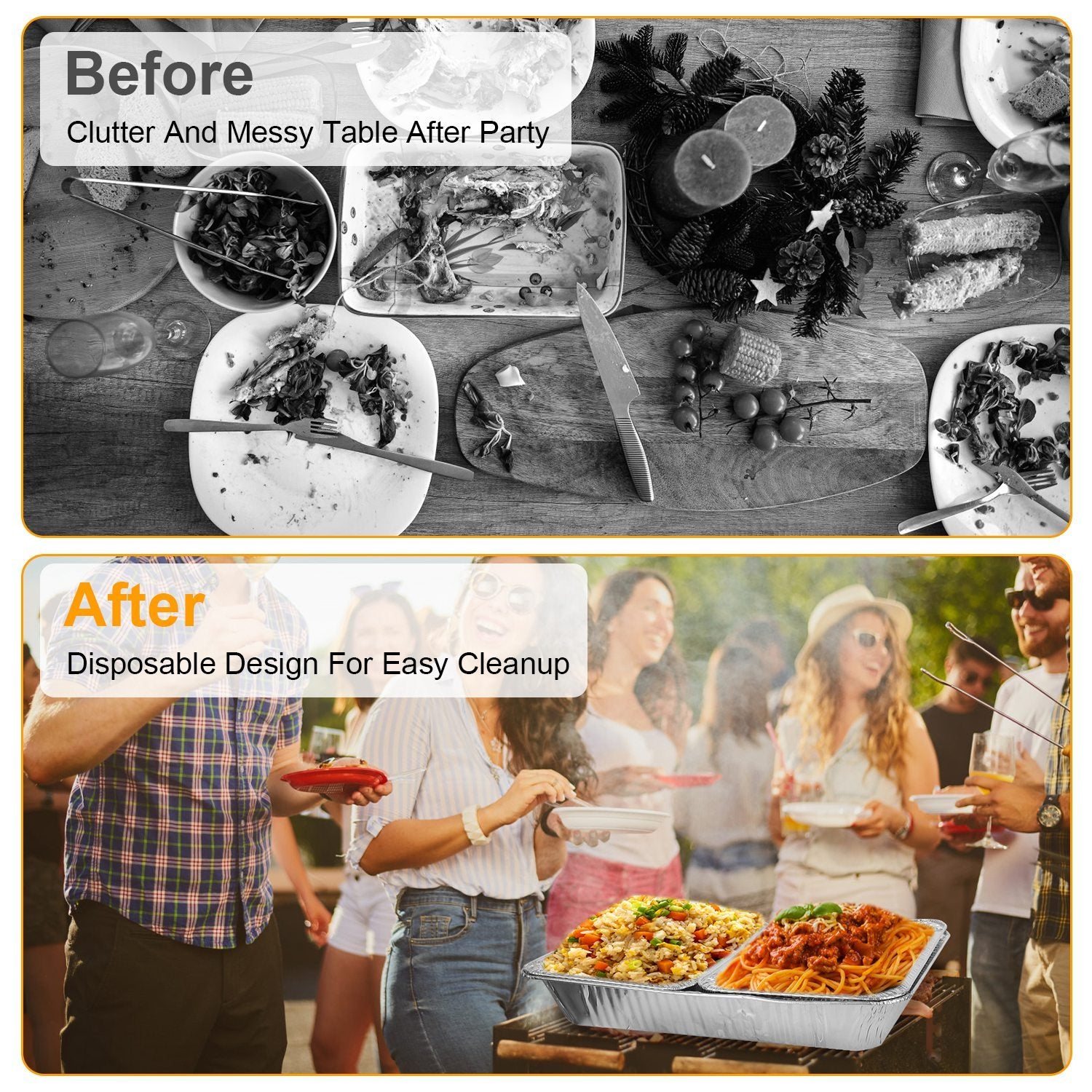 Disposable Chafing Dish Set: 42-Piece Buffet Essentials