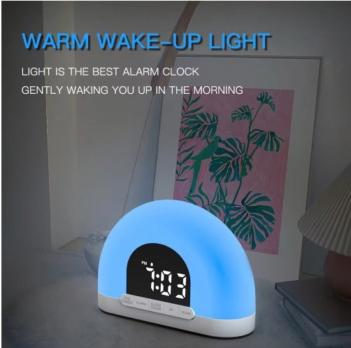 Fashion Design Color Night Light Sunrise Alarm Clock Wake Up