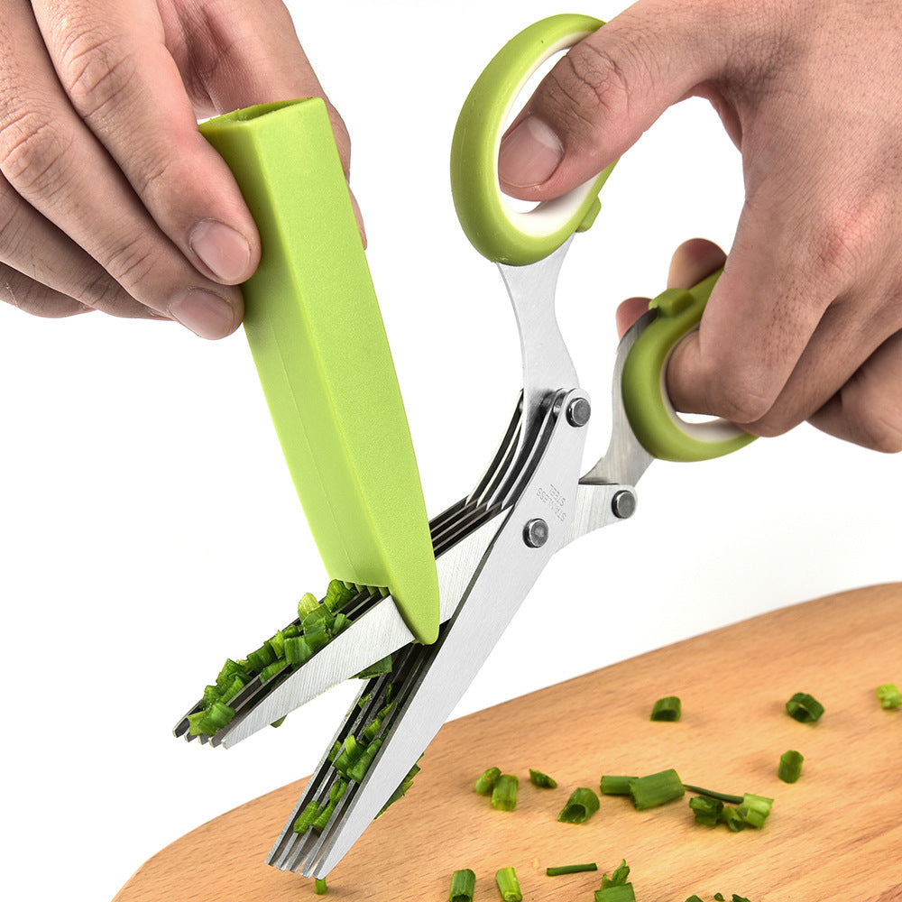 Stainless Steel Herb Scissors Multifunctional Kitchen Cutter