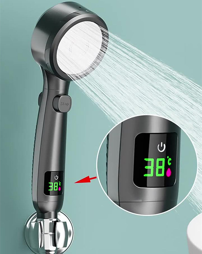 Temperature Display Shower Head Pressurized Shower Head