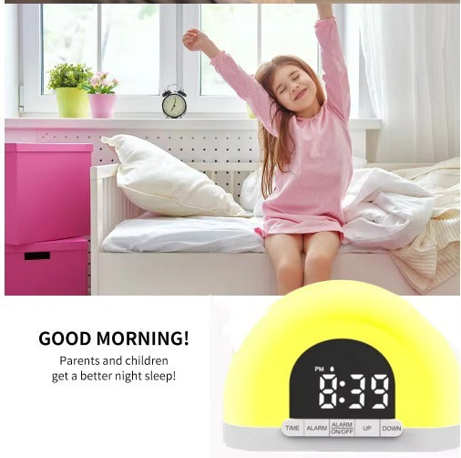 Fashion Design Color Night Light Sunrise Alarm Clock Wake Up