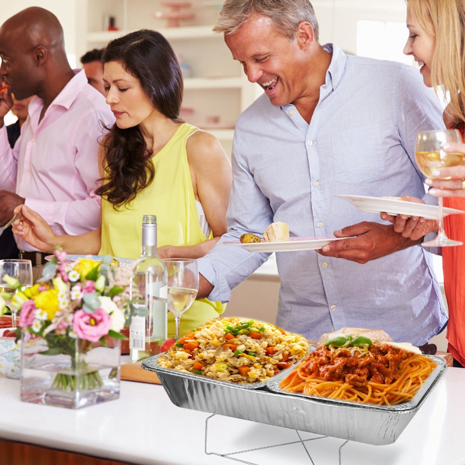 Disposable Chafing Dish Set: 42-Piece Buffet Essentials