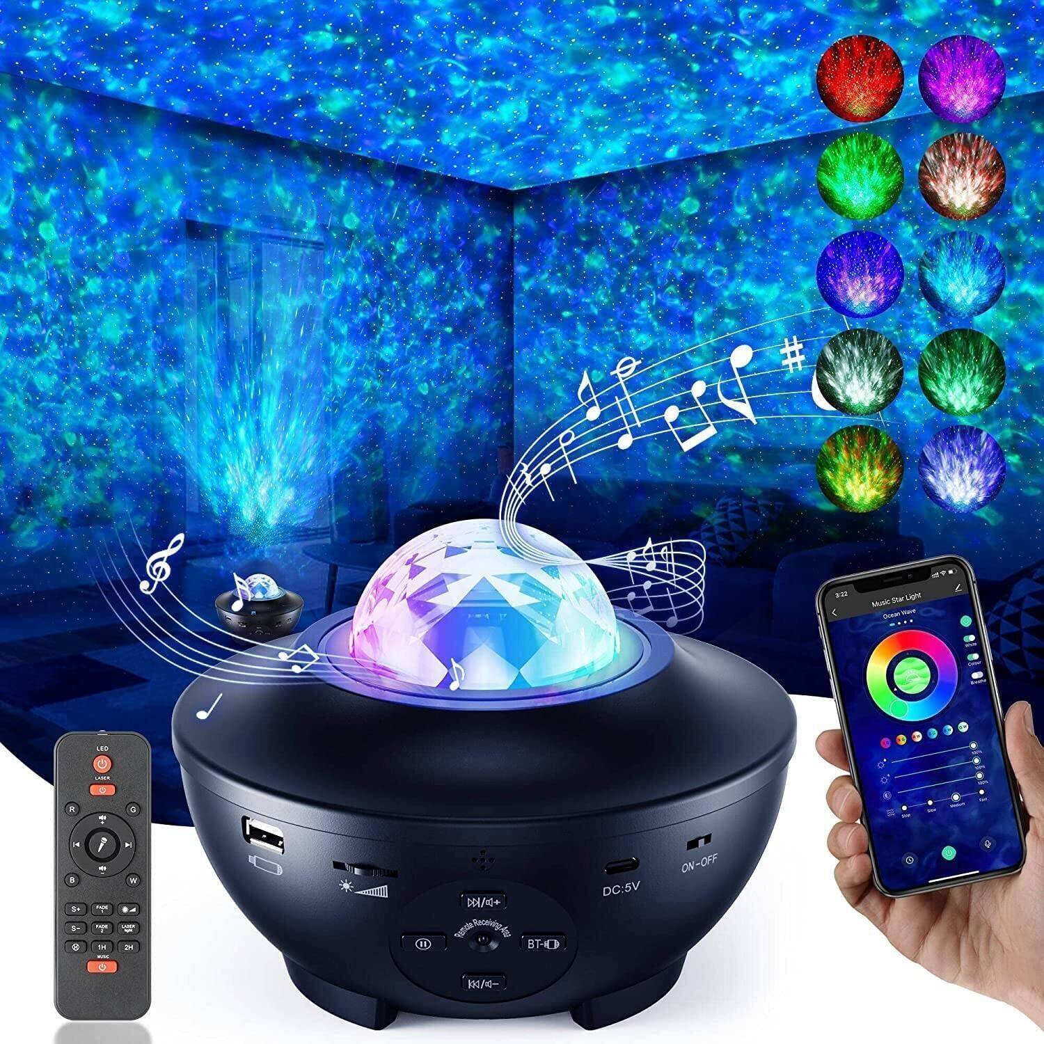 LED Galaxy Starry Night Light Projector Ocean Star Sky Party