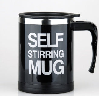 Coffee Stirrer Mug With Creative Handle, Button Design, Self
