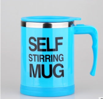Coffee Stirrer Mug With Creative Handle, Button Design, Self