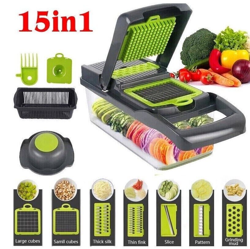 Effortless Cooking with 15-in-1 Vegetable Chopper & Slicer