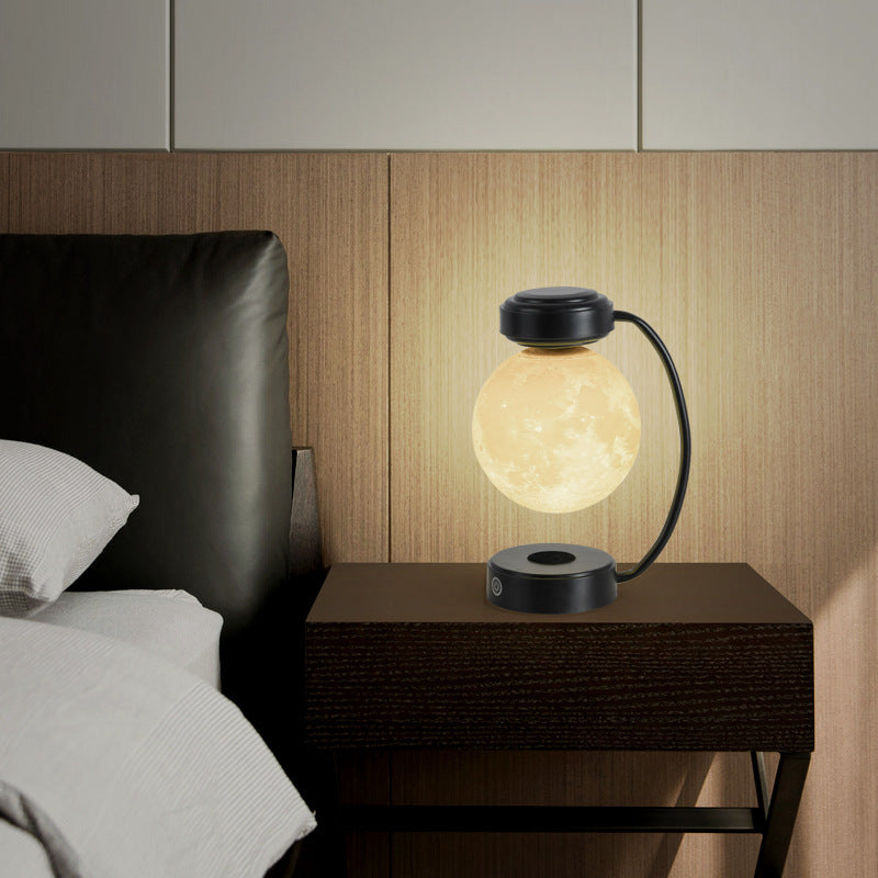 3D LED Moon Night Light Wireless Magnetic Levitating Rotate