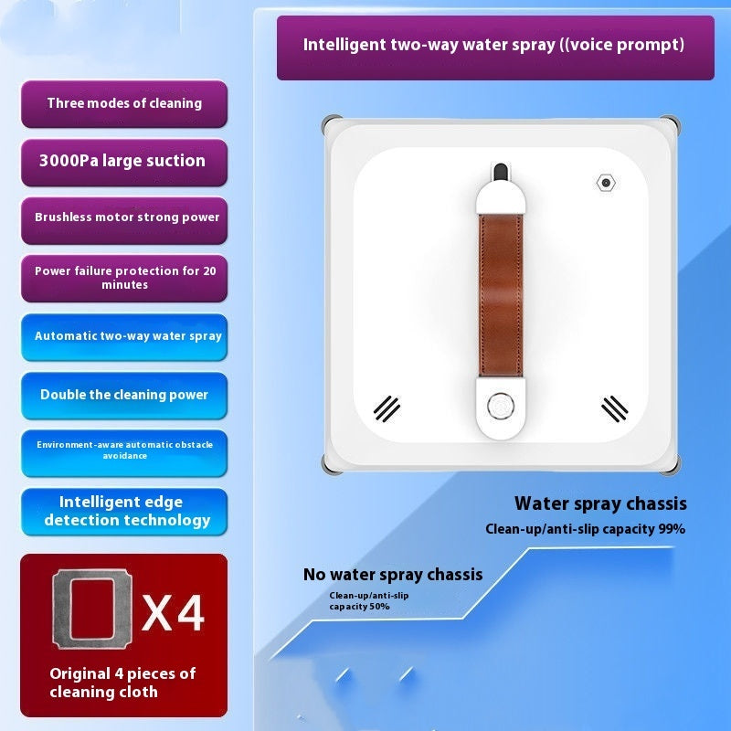 Intelligent Window Cleaning Robot Automatic Water Spray