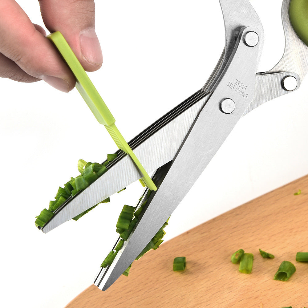 Stainless Steel Herb Scissors Multifunctional Kitchen Cutter