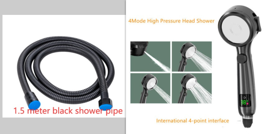 Temperature Display Shower Head Pressurized Shower Head