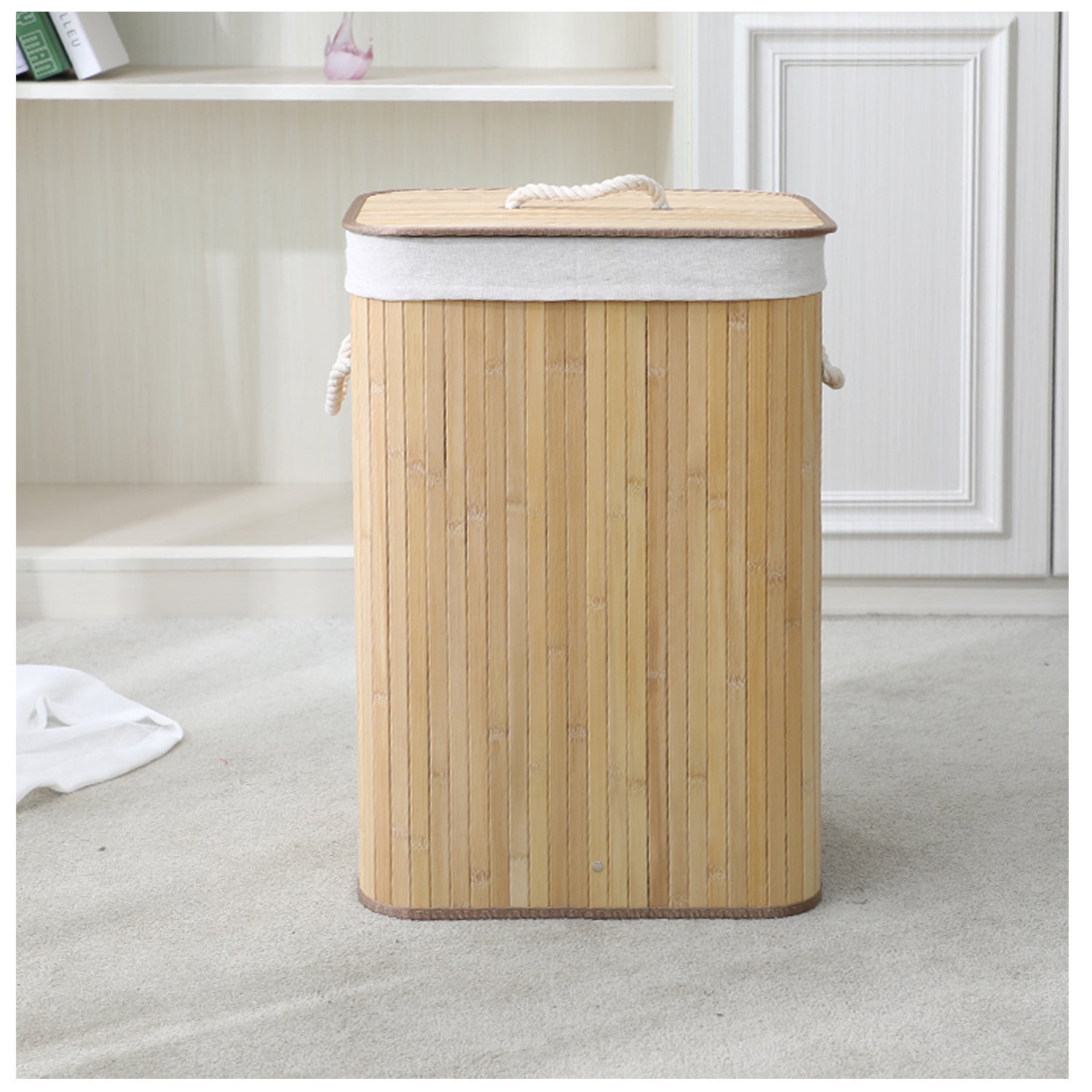 Dust-proof Laundry Basket Woven Dirty Laundry Storage Bucket