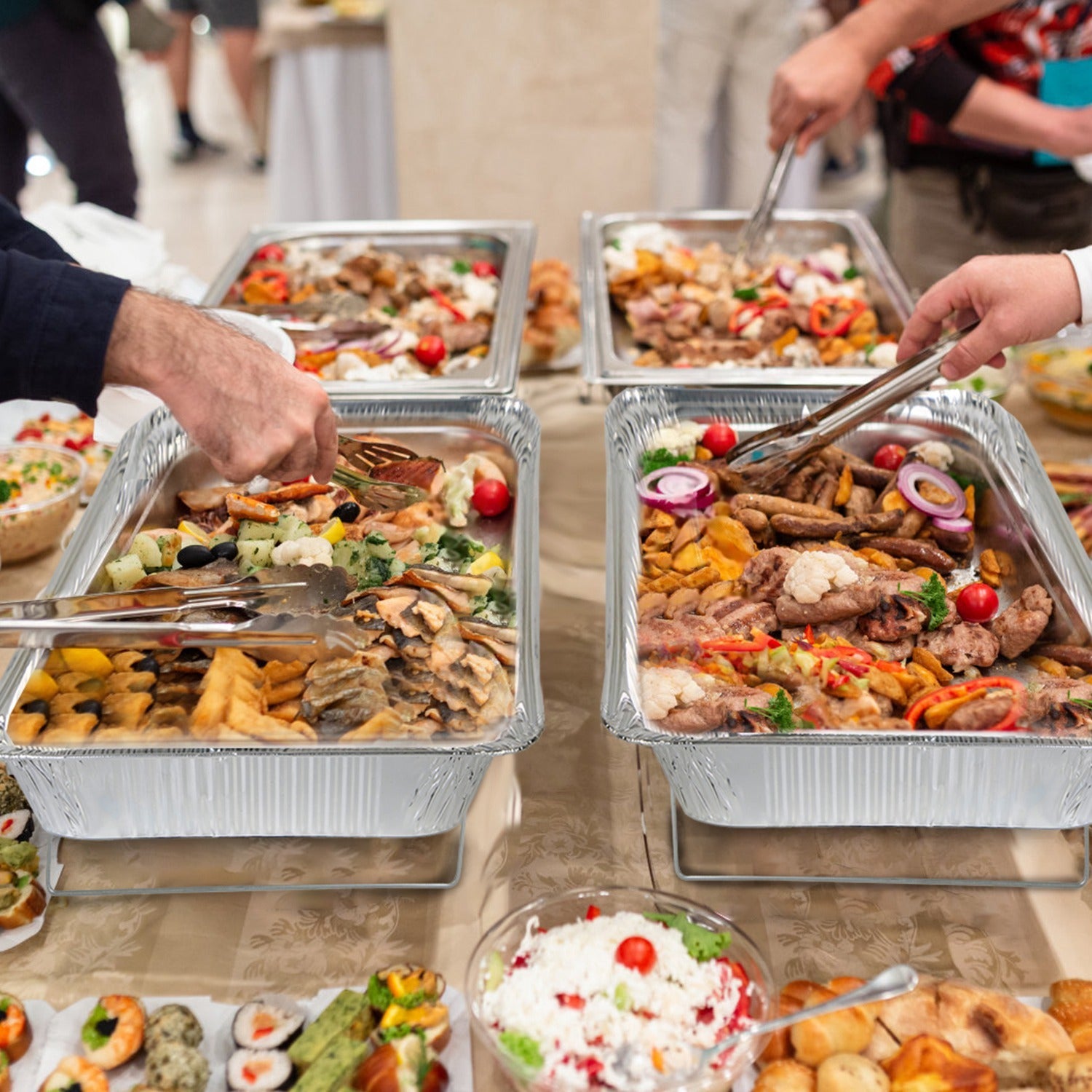 Disposable Chafing Dish Set: 42-Piece Buffet Essentials