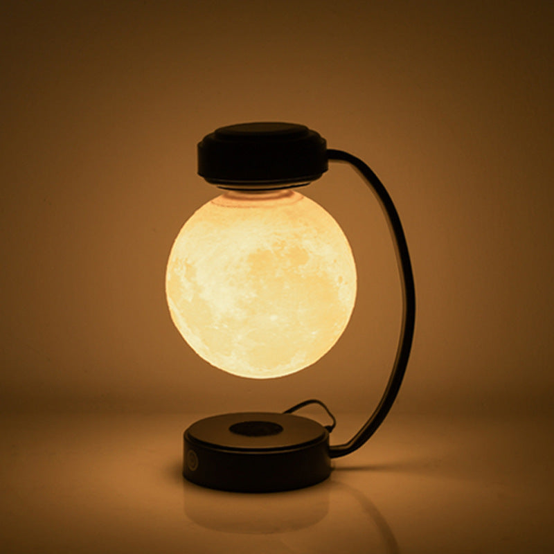3D LED Moon Night Light Wireless Magnetic Levitating Rotate