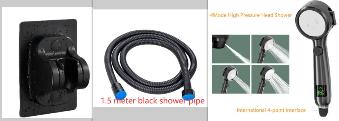 Temperature Display Shower Head Pressurized Shower Head