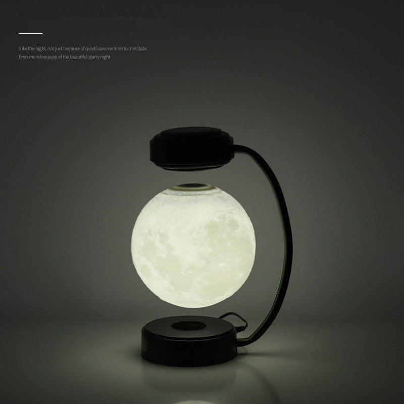 3D LED Moon Night Light Wireless Magnetic Levitating Rotate