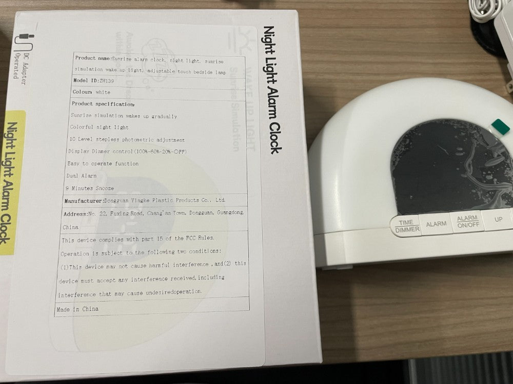 Fashion Design Color Night Light Sunrise Alarm Clock Wake Up