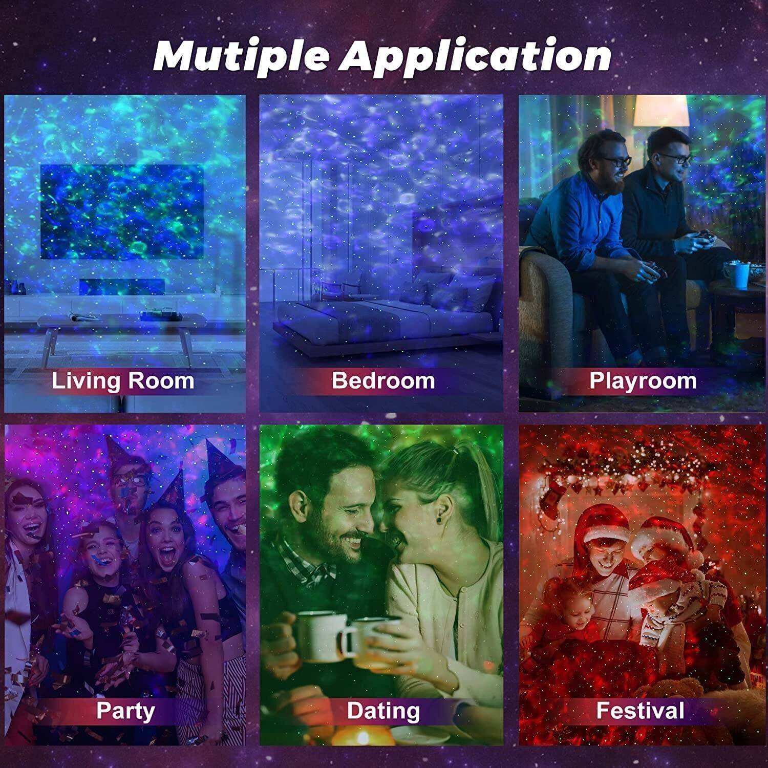 LED Galaxy Starry Night Light Projector Ocean Star Sky Party